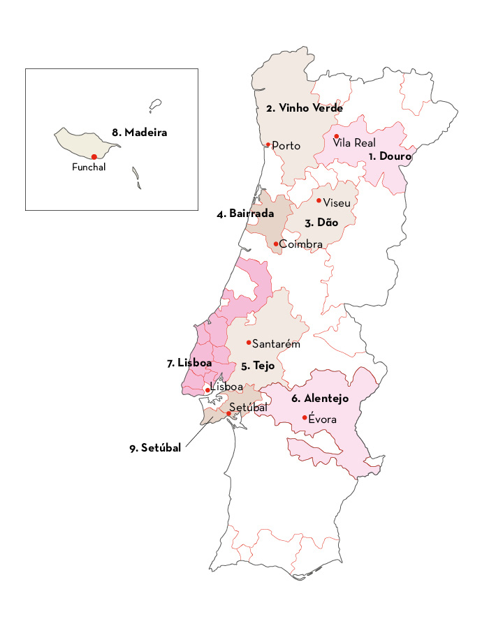 Portugalin kartta