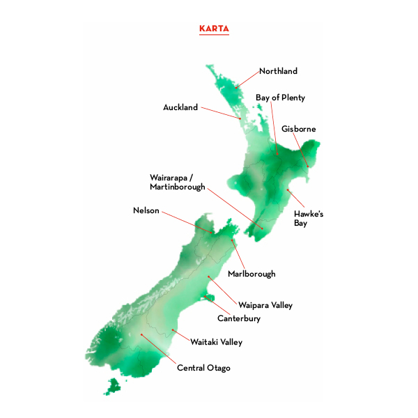Karta Nya Zeeland
